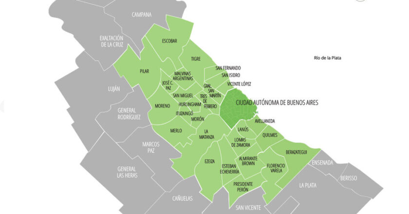 Las diferencias con el conurbano y el GBA. Qué es el AMBA y qué zonas de Buenos Aires abarca