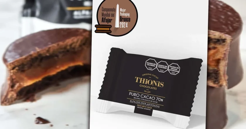 Una empresa de La Plata diseñó el envoltorio de Thionis y fue premiada en el Mundial del Alfajor