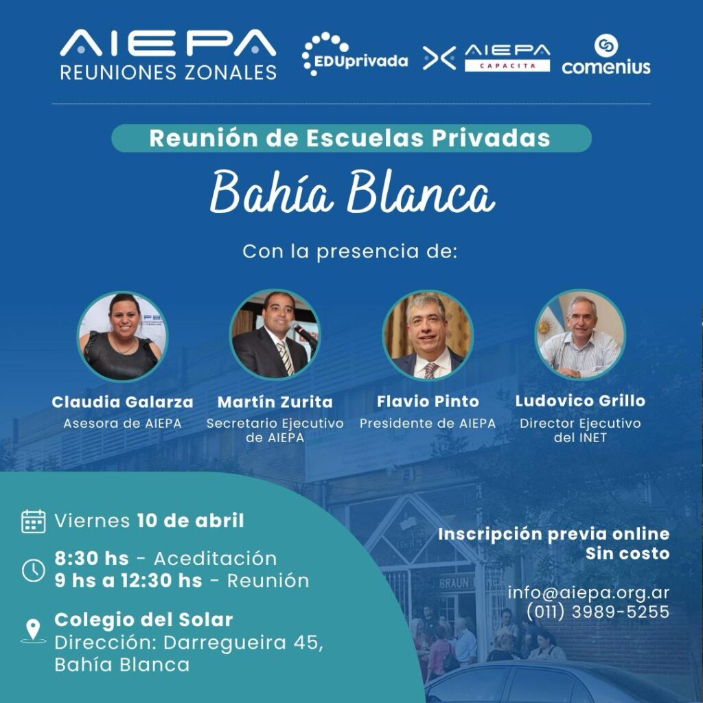 Escuelas privadas de Bahía Blanca y la región se reunirán este viernes para analizar el presente y futuro del sistema educativo