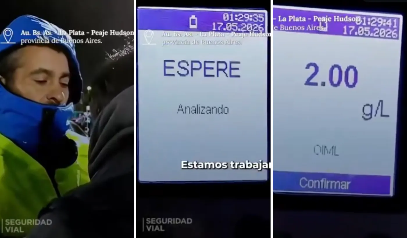Detuvieron en plena Autopista La Plata-Buenos Aires a un conductor con 2,0 g/l de alcohol en sangre