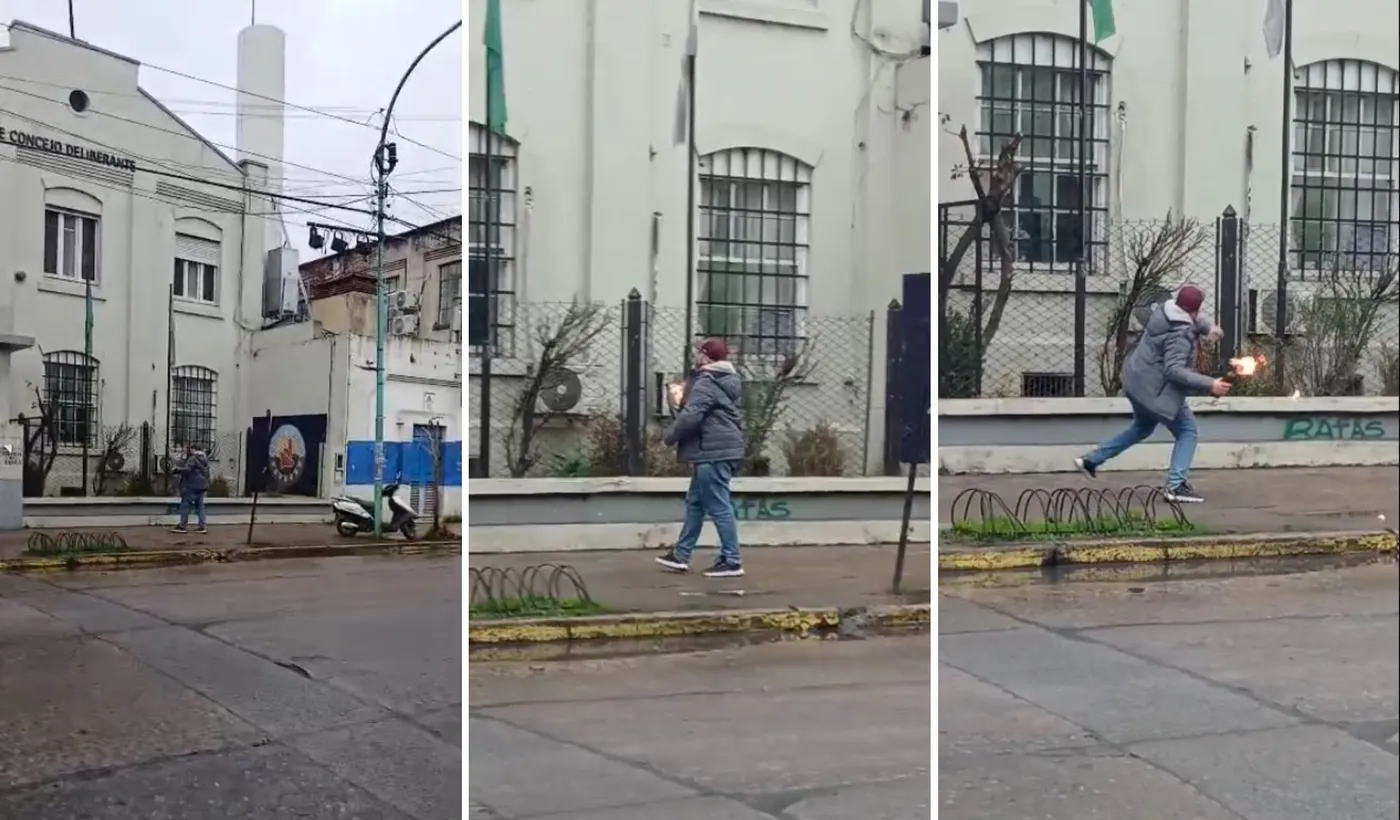 Así fue el ataque con una bomba molotov al Concejo Deliberante de Berisso