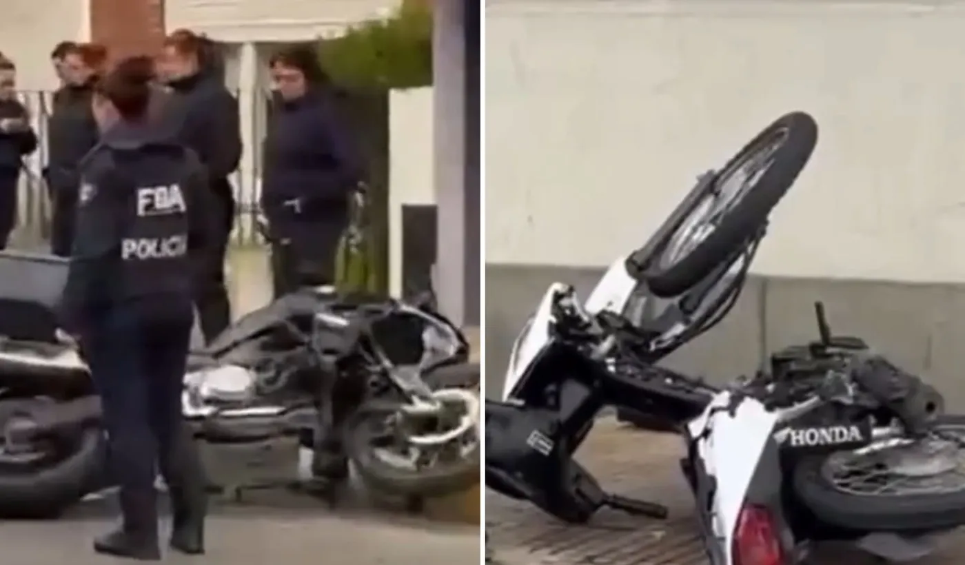 un policía de Ensenada chocó con otra moto mientras acudía ante una denuncia que resultó ser falsa